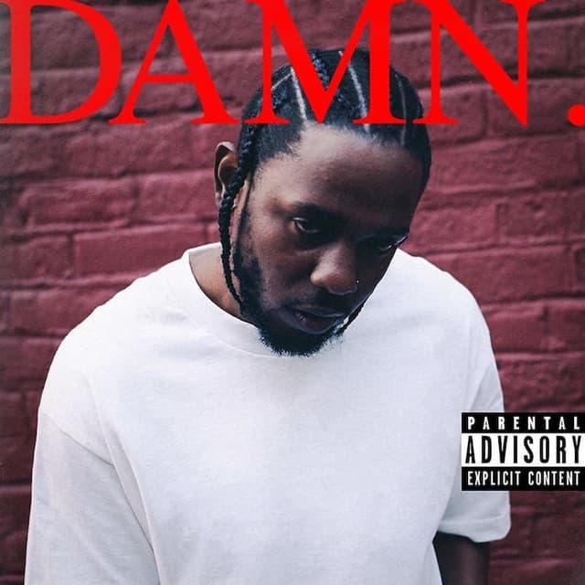 album cover for DAMN. (2017) by Kendrick Lamar