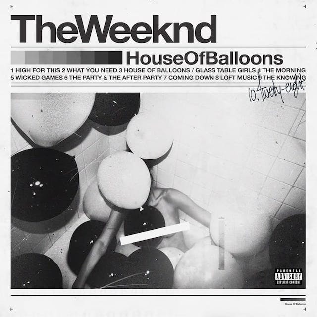 album cover for House of Balloons (2011) by The Weeknd